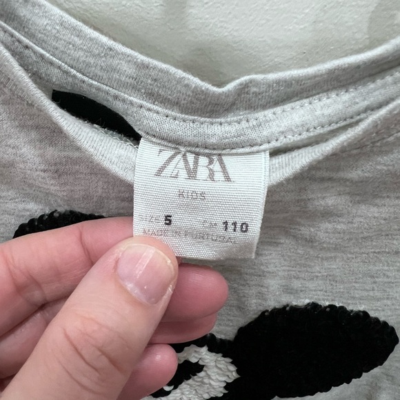 Velvet Sequin Mickey Mouse Zara Kids Shirt - Picture 3 of 5